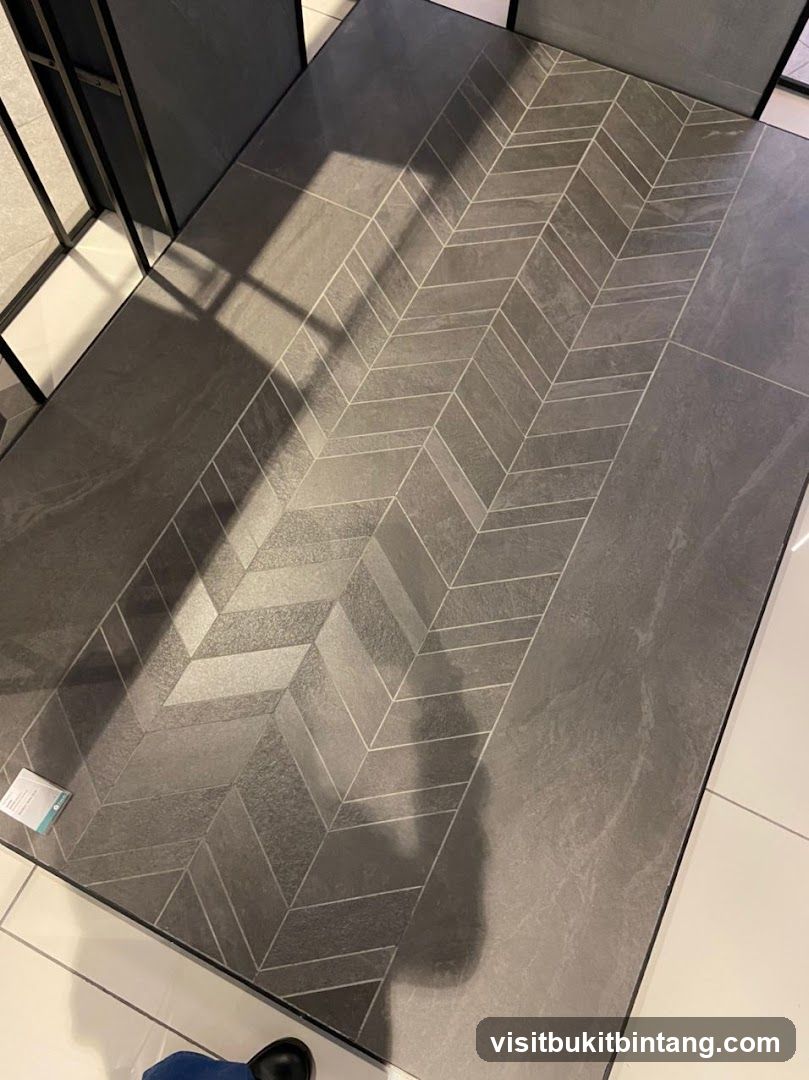 Herringbone Tile Display