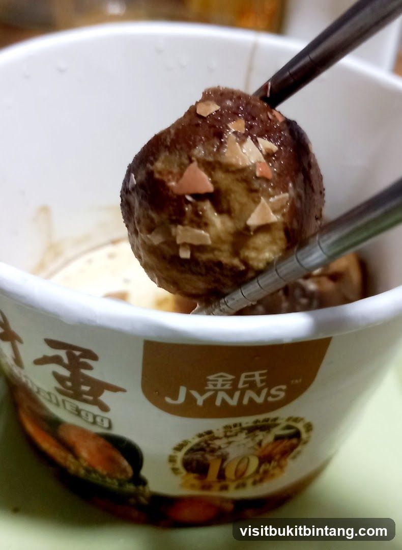 Meatball with Eggshell Fragments