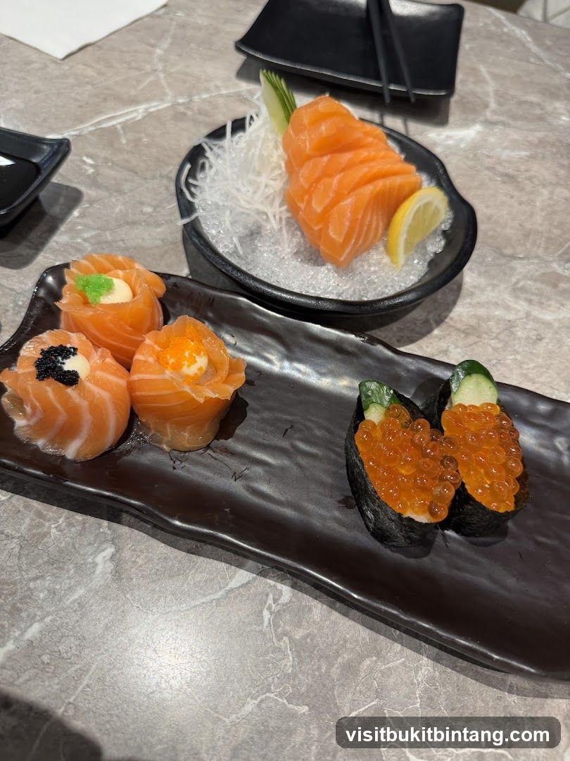 Salmon Sashimi and Sushi