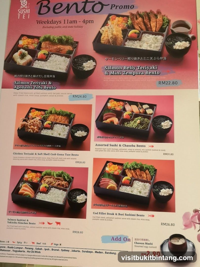 Sushi Tei Bento Promo