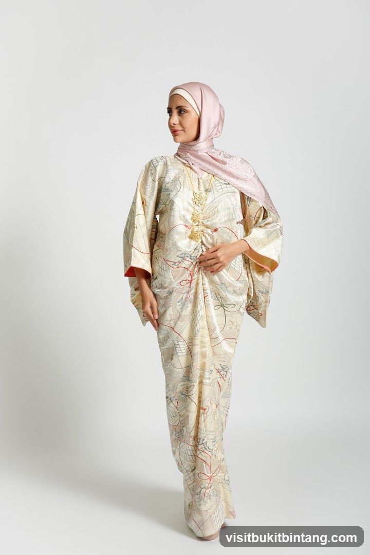 Woman in patterned dress and hijab