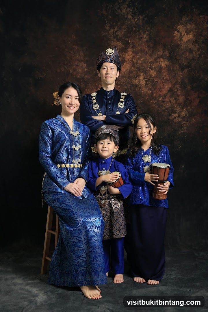 Family Portrait in Traditional Attire