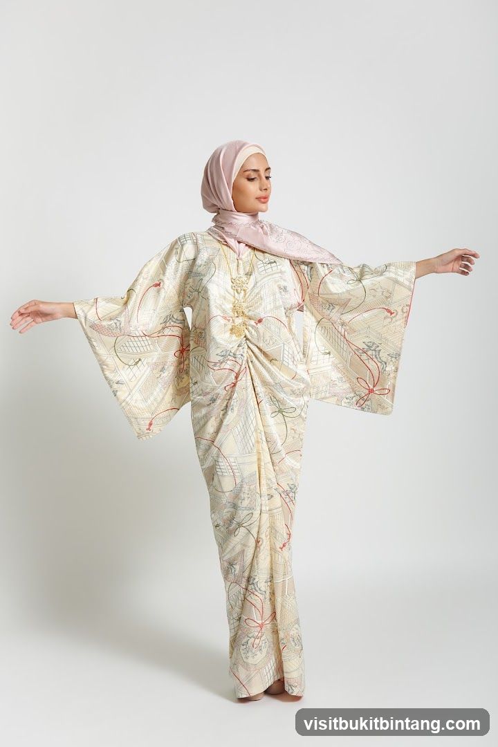 Woman in patterned dress and hijab