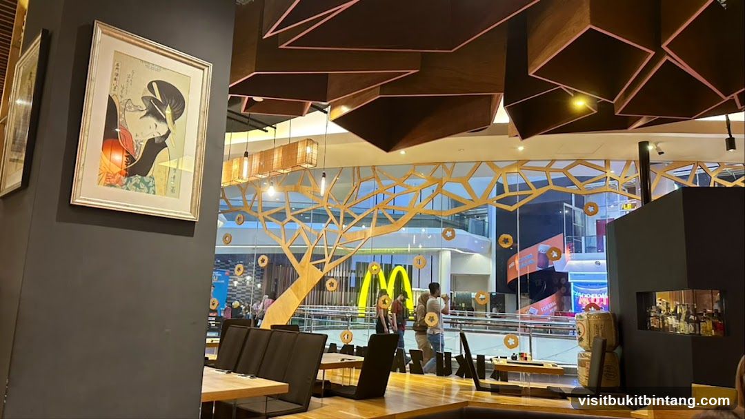 Restaurant Interior with Japanese Art and Modern Decor