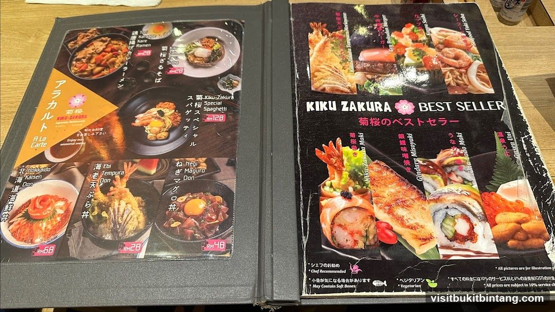 Kiku Zakura Best Seller Menu