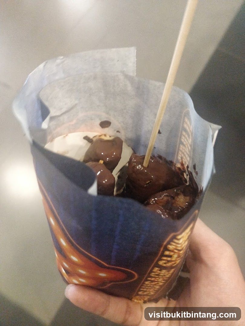 Chocolate-covered dessert