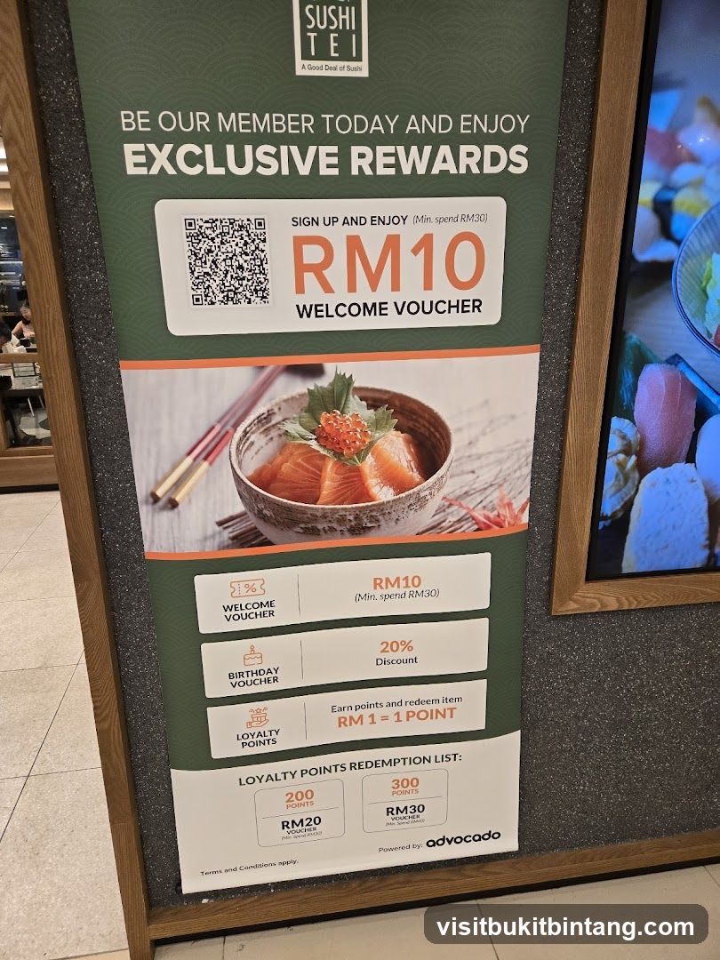 Sushi Tei Exclusive Rewards Poster