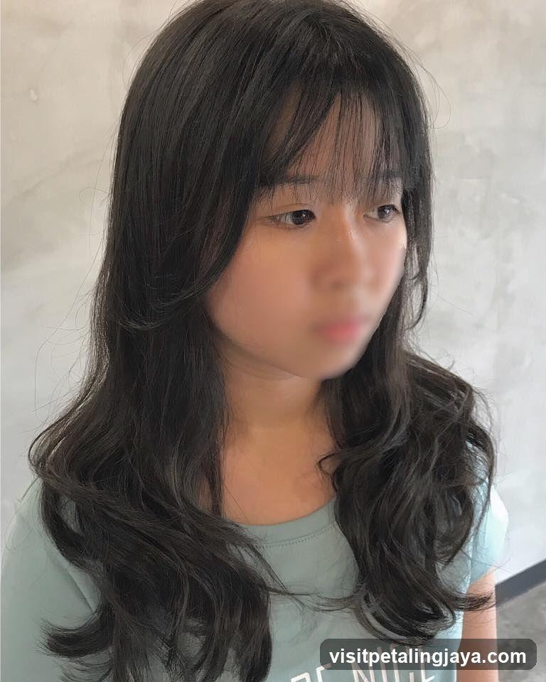 Young woman with wavy hair