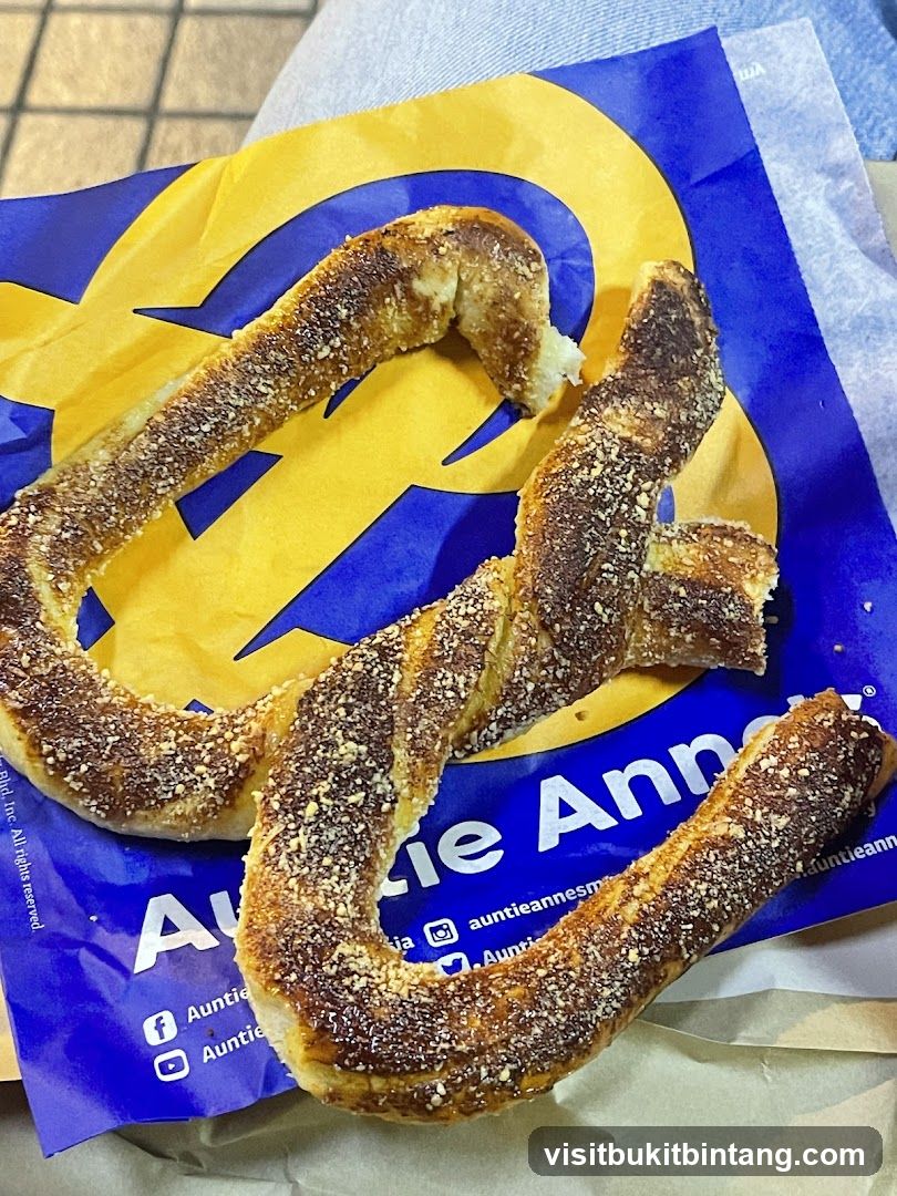 Pretzel on Auntie Anne's Bag