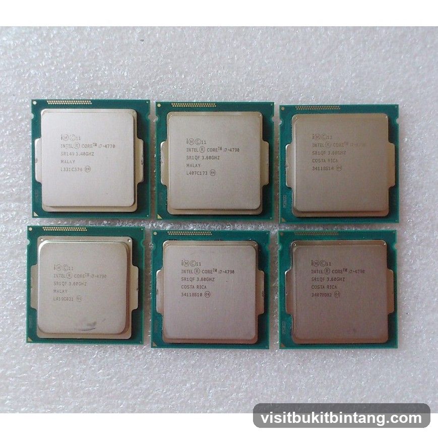 Six Intel Processors