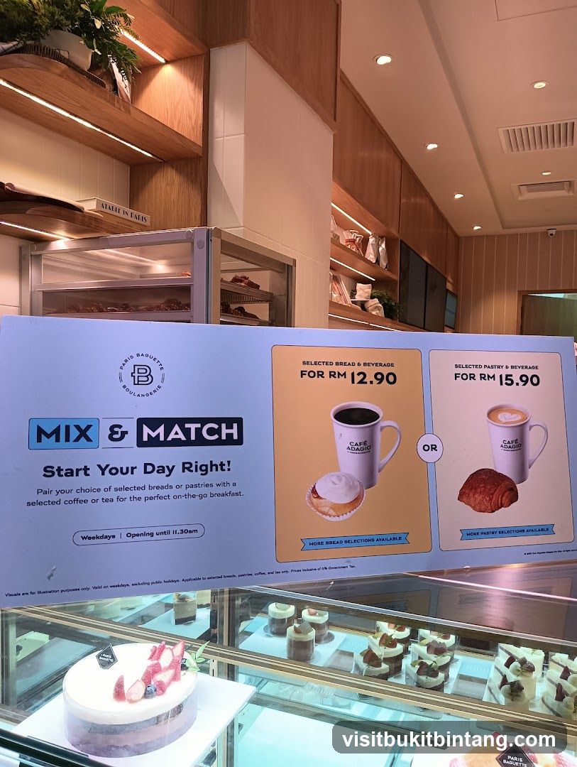 Paris Baguette Mix & Match Breakfast Offer