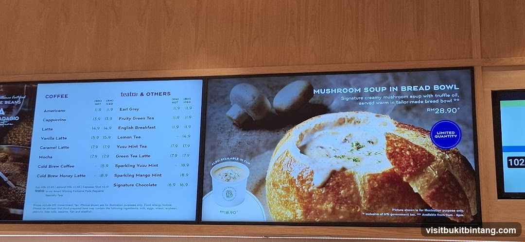 Coffee and Tea Menu