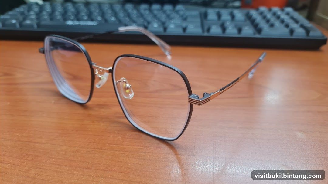 Eyeglasses on a desk