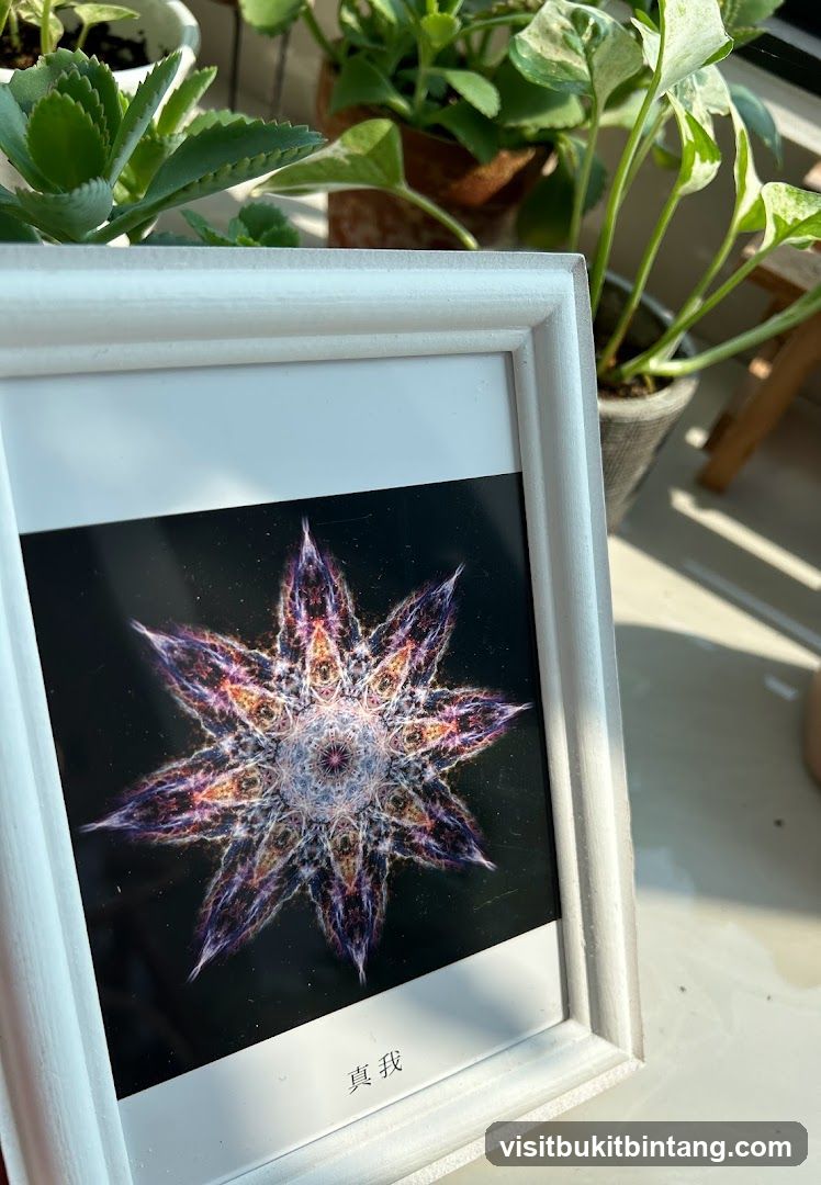 Framed Artwork with Plants