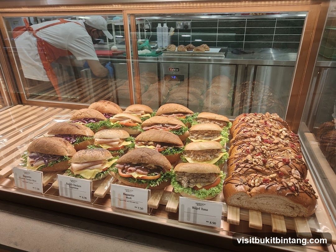 Sandwiches and Bread Display