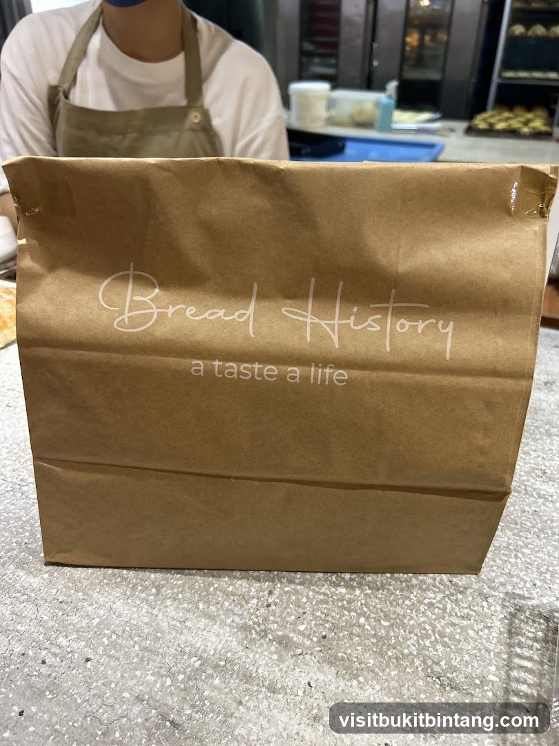 Brown paper bag with logo