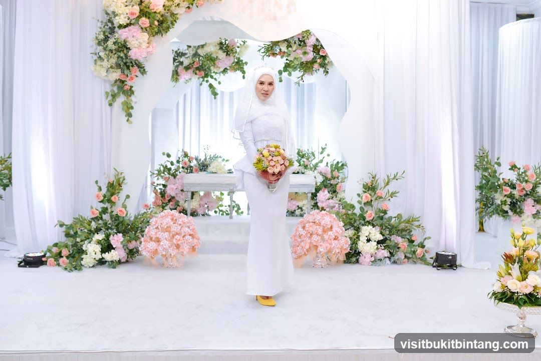 Bride with Bouquet at Wedding Ceremony