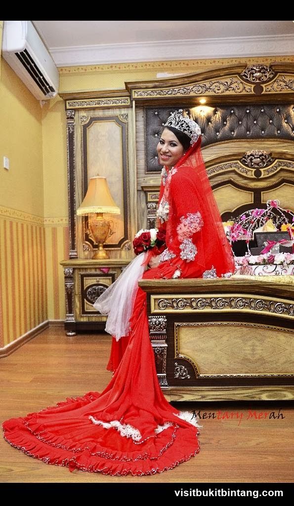 Bride in Red Wedding Attire