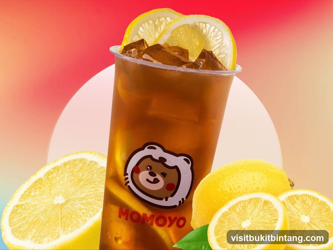 Lemon Tea Drink with Brand Logo