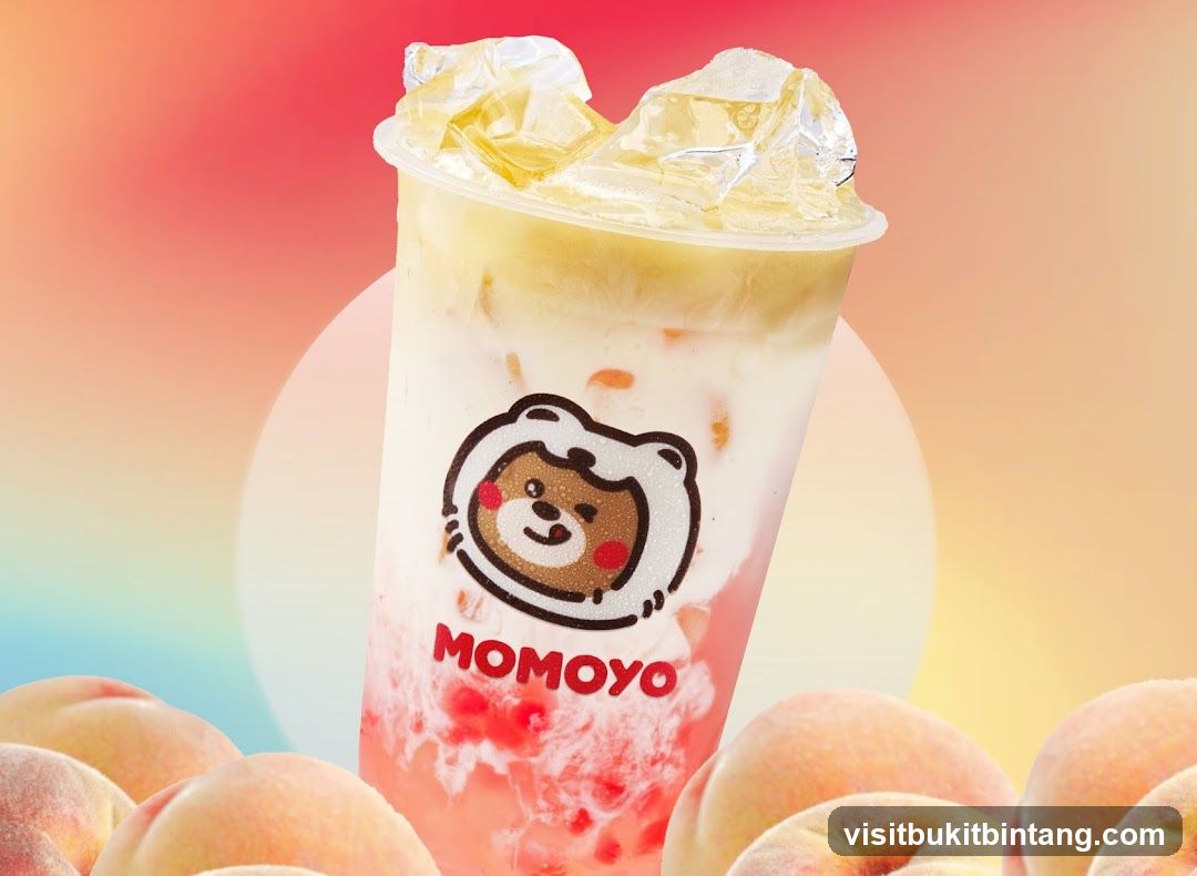 Peach Milk Tea with Boba