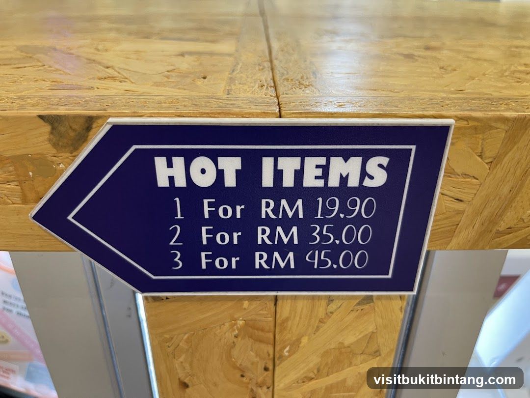 Hot Items Pricing Sign