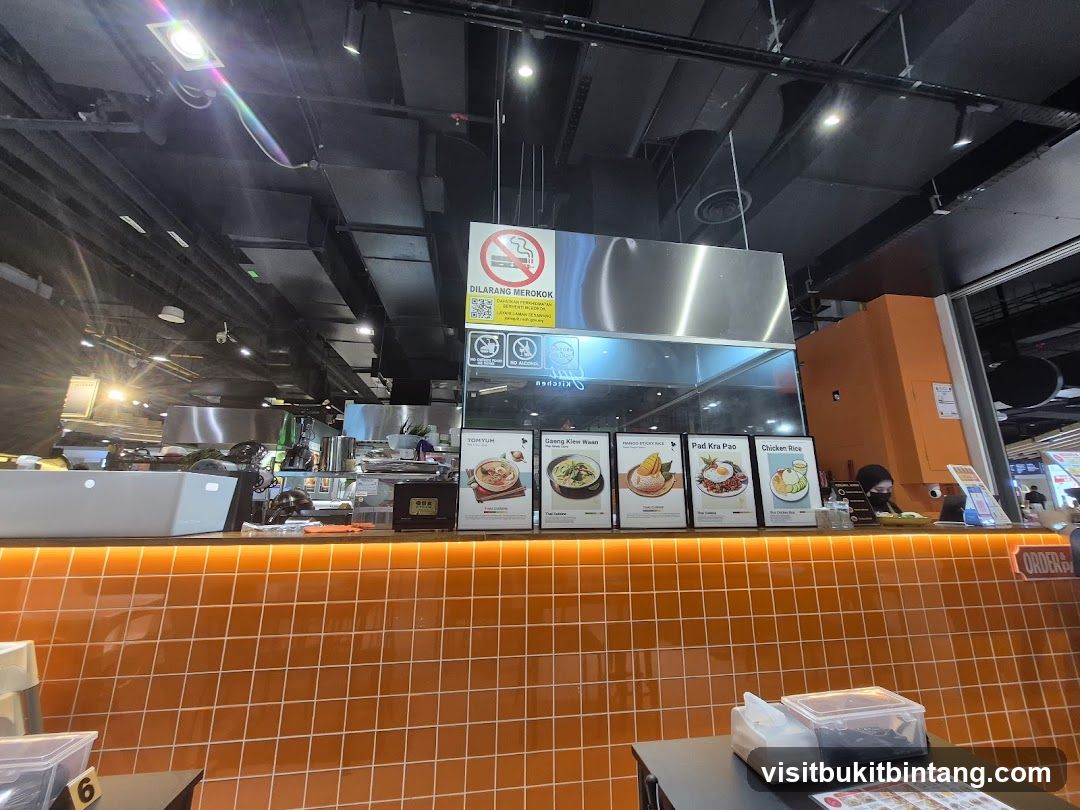 Restaurant Counter with Menu Displays