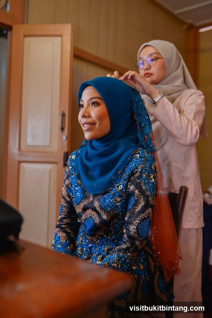 Bride getting ready