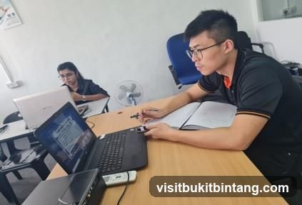 Students studying in a classroom