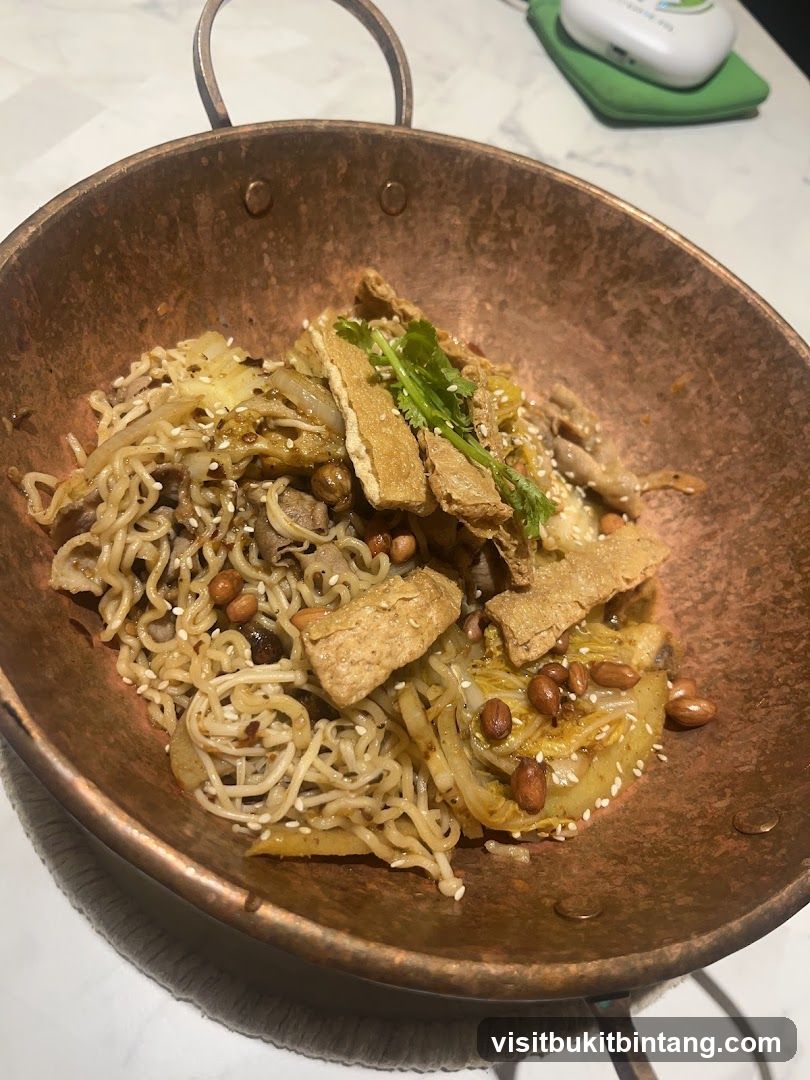 Noodle Dish with Peanuts and Tofu Skin