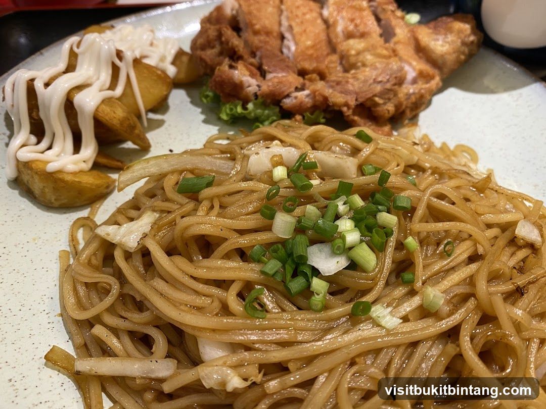 Fried Chicken and Noodles