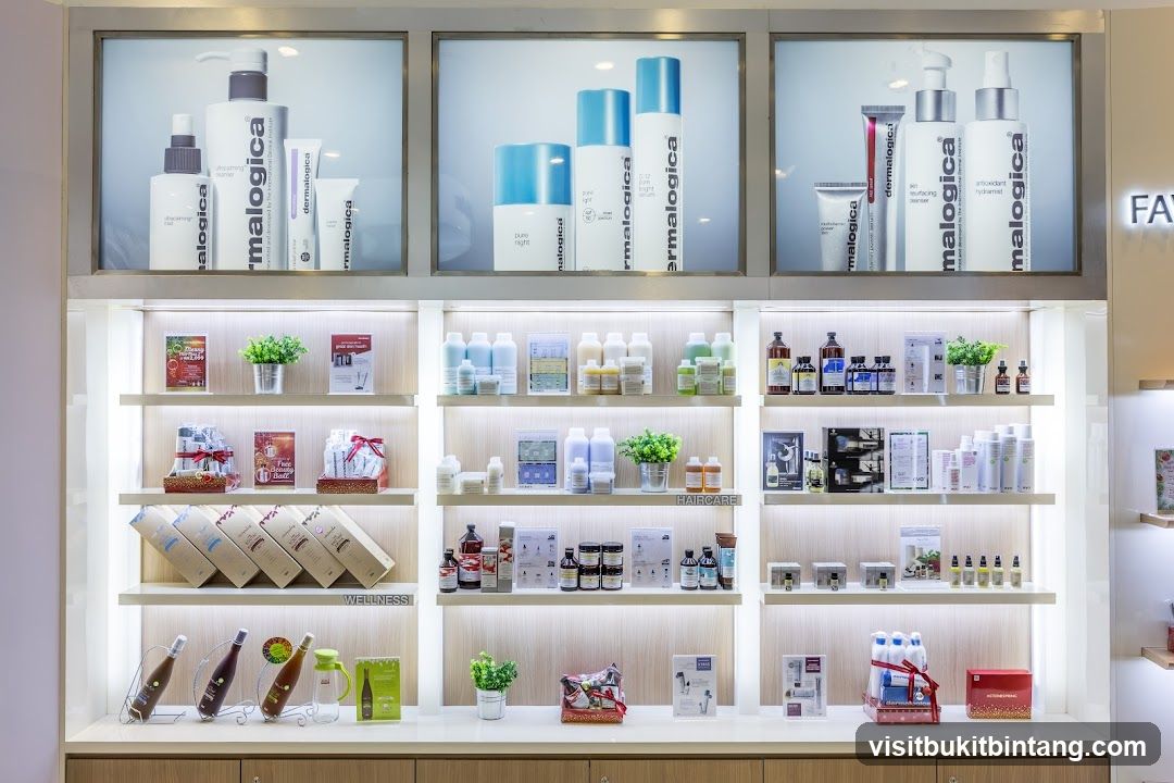 Skincare and Wellness Products Display