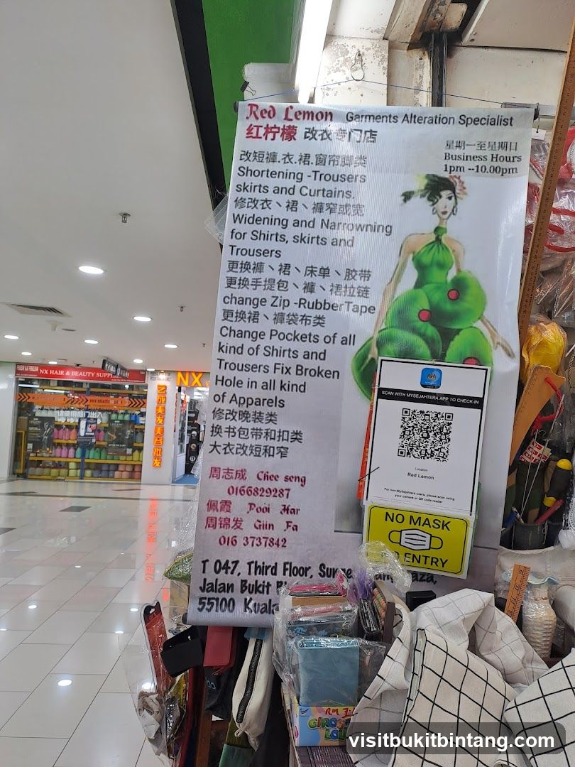 Red Lemon Garments Alteration Specialist Sign