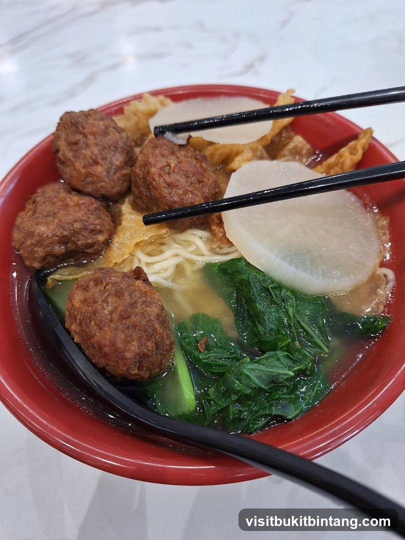 Noodle Soup with Meatballs