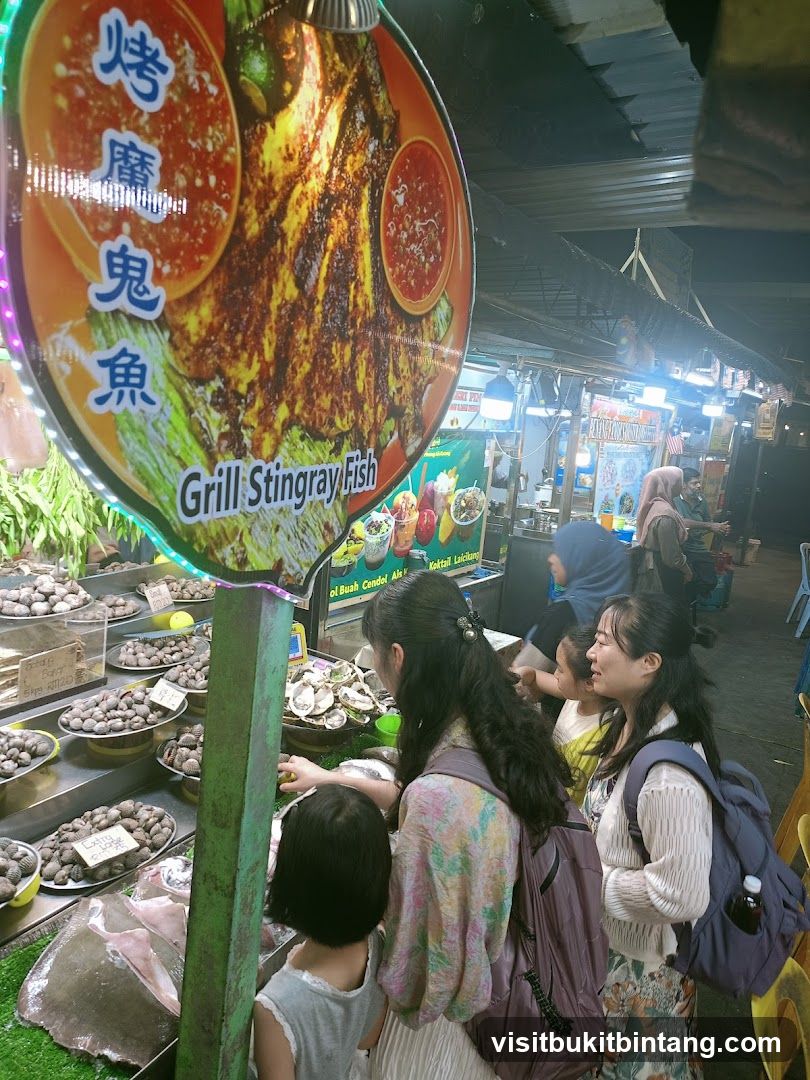 Food Stall with Grill Stingray Fish