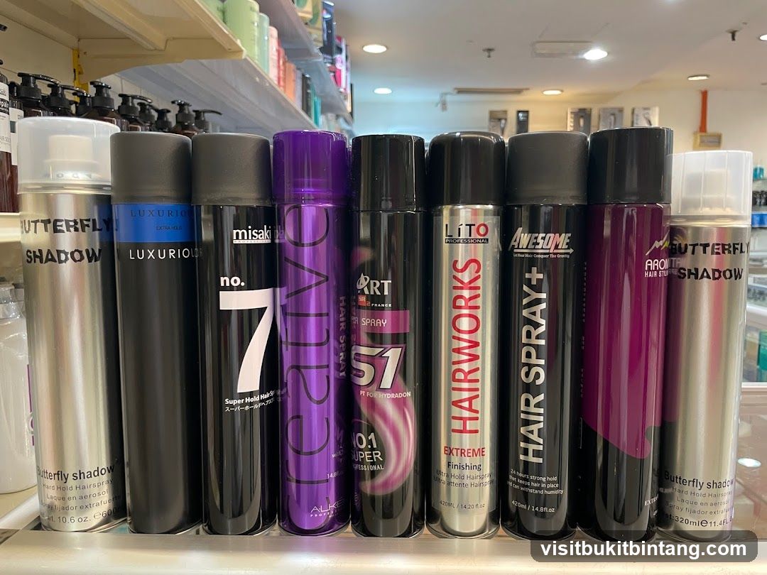Hair Sprays on Shelf