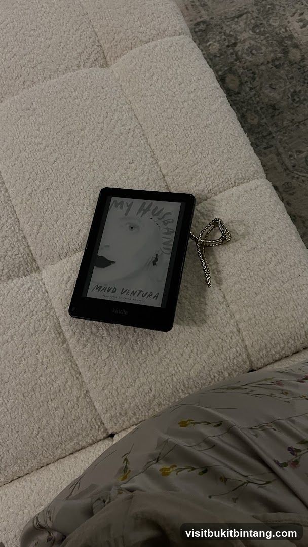E-reader with book cover