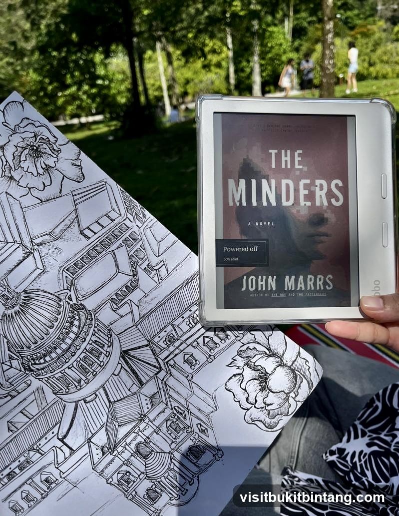 E-reader and Coloring Page