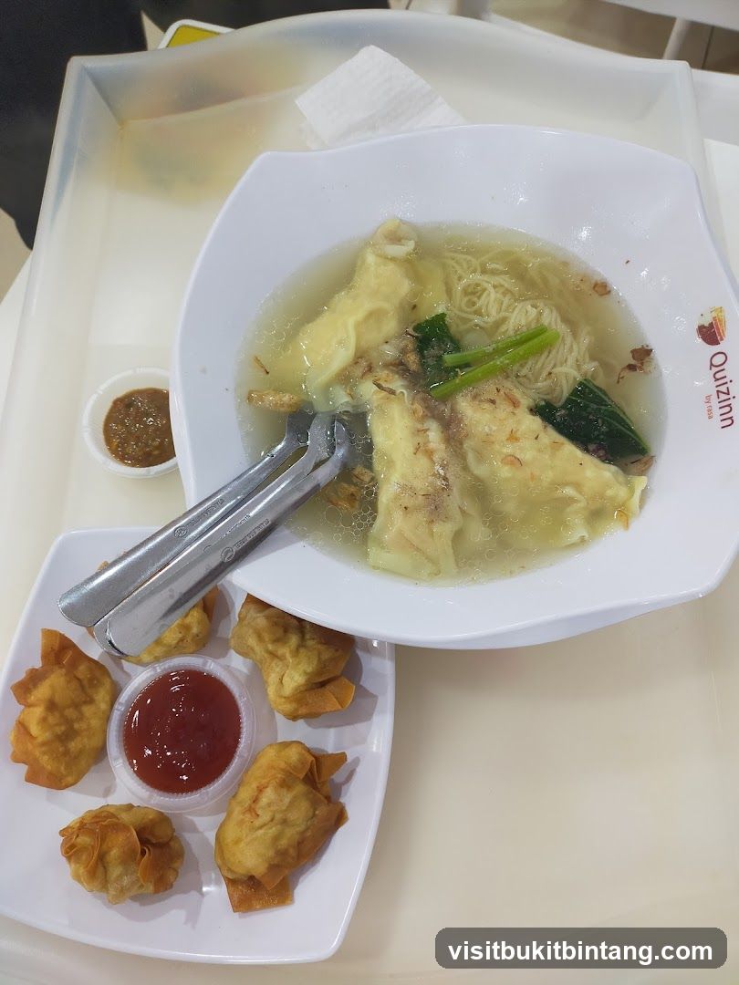 Wonton Noodle Soup with Fried Wontons