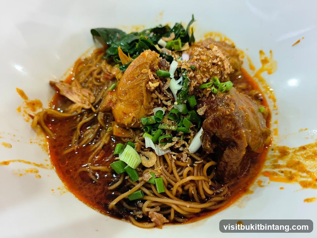 Noodles with Meat and Greens