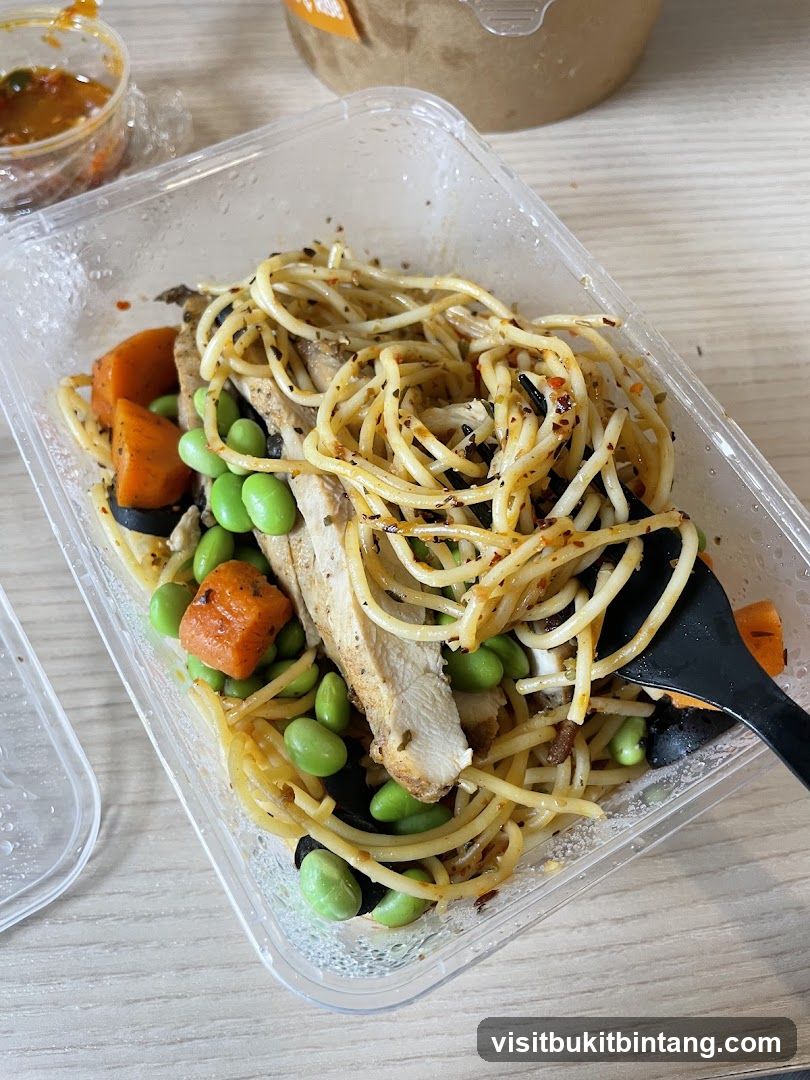 Spaghetti with Chicken and Vegetables