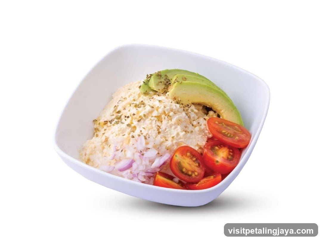 Healthy Bowl with Avocado and Tomatoes
