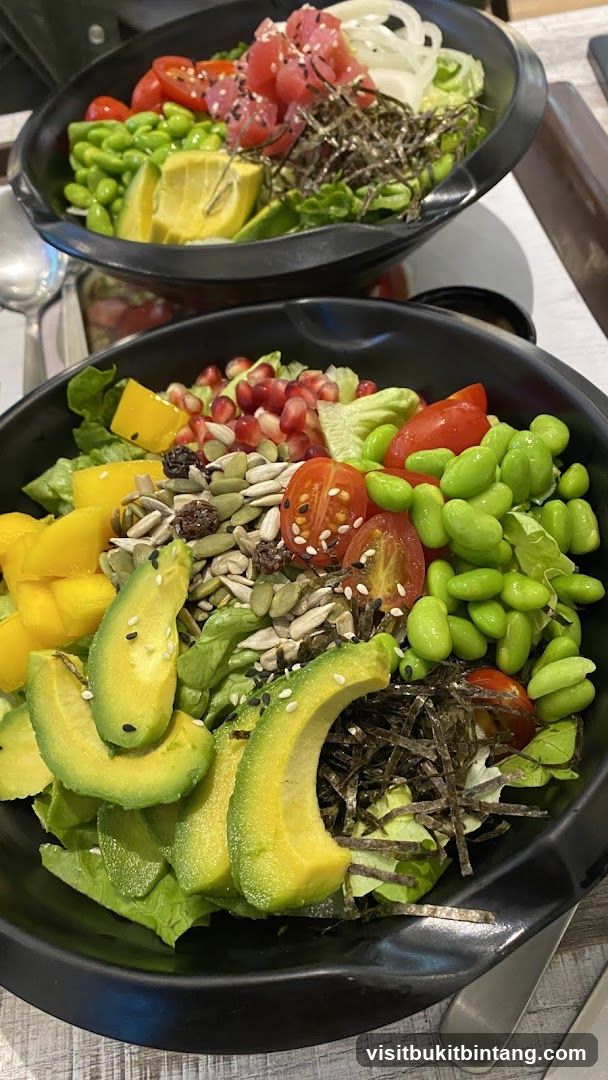 Two poke bowls