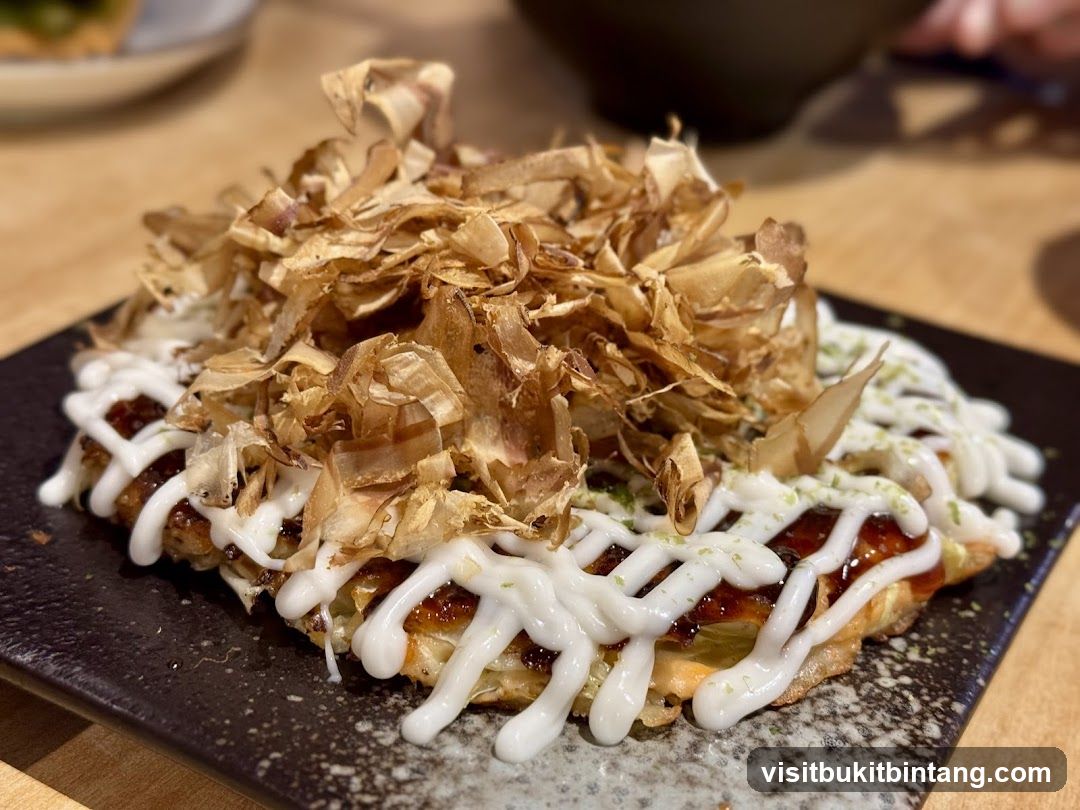 Okonomiyaki with Bonito Flakes