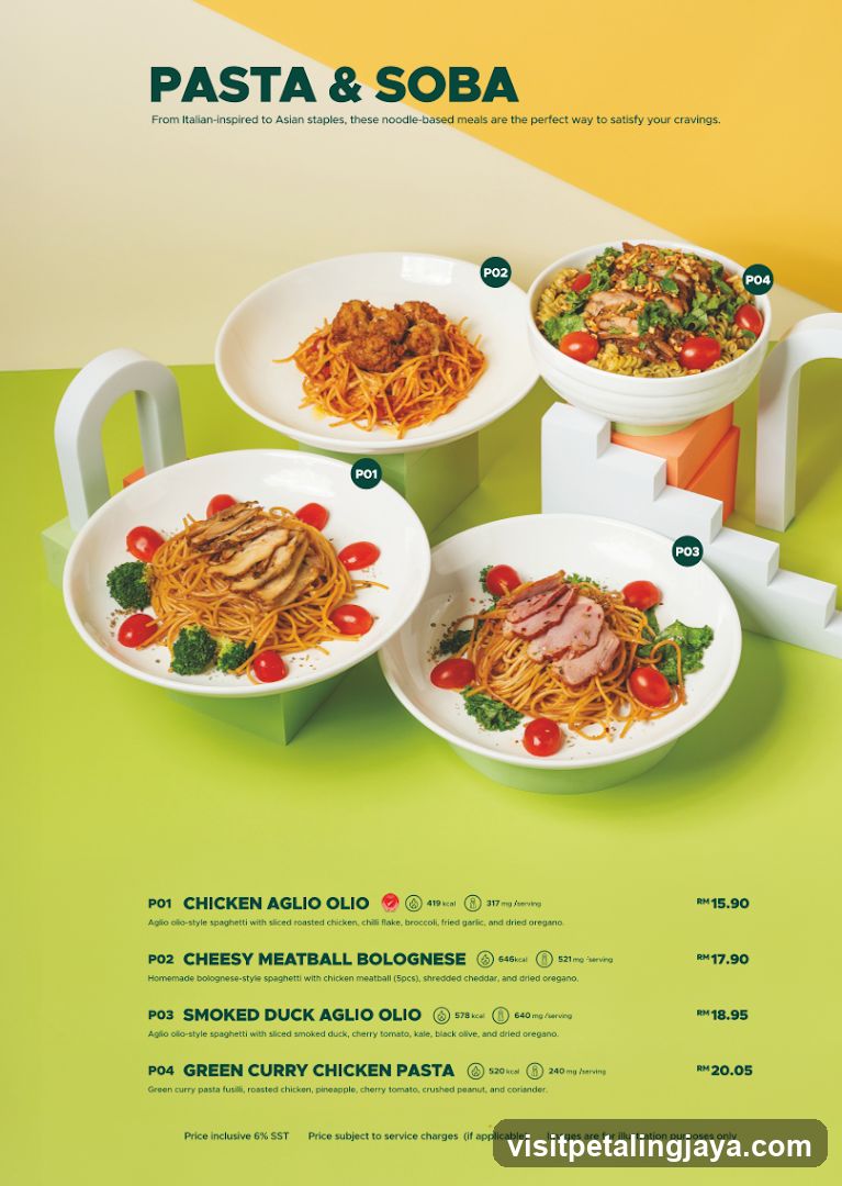 Pasta & Soba Menu