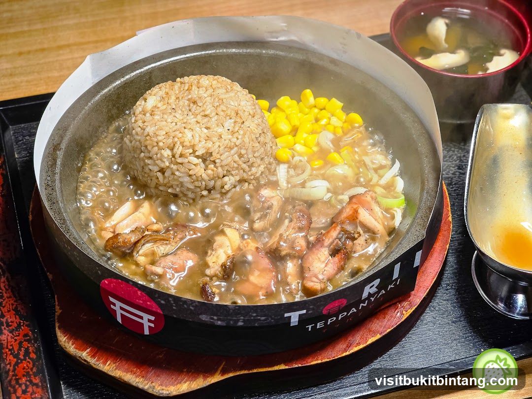 Teppanyaki Chicken with Rice and Soup