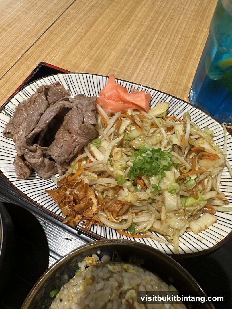 Beef and Vegetable Stir-fry with Fried Rice