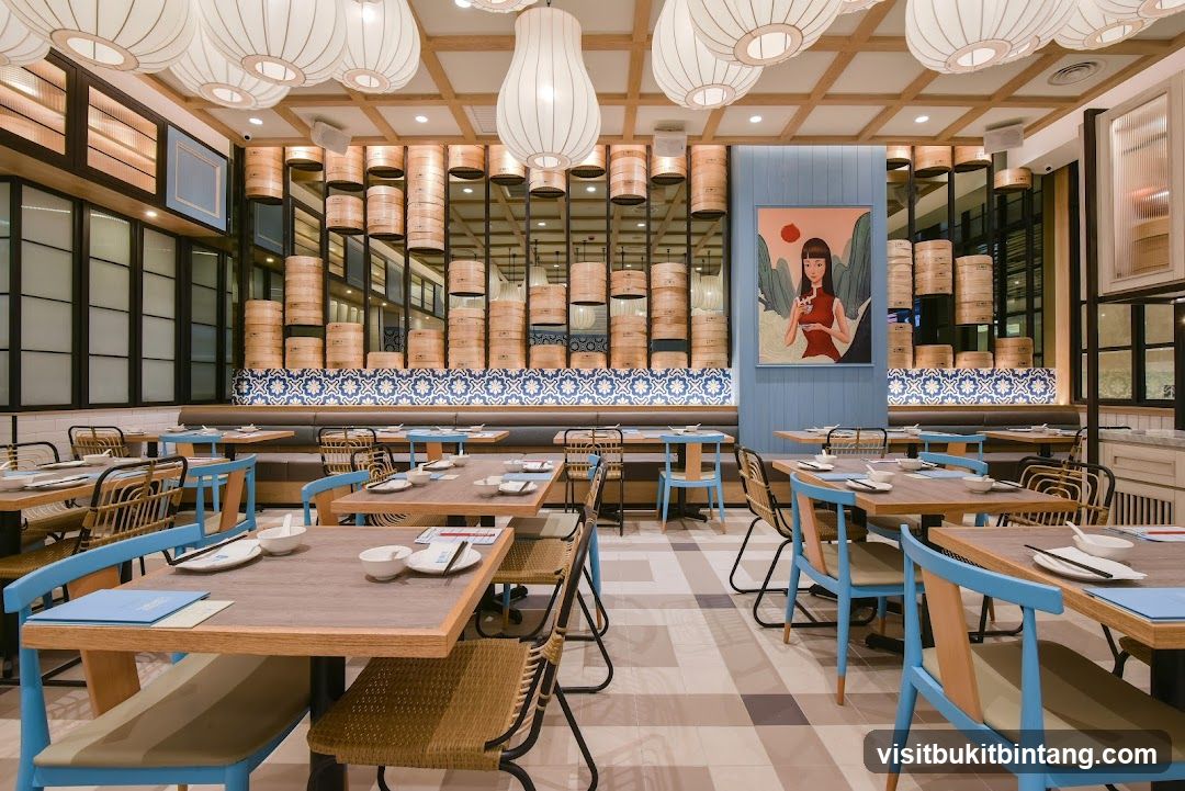 Restaurant Interior with Dim Sum Baskets