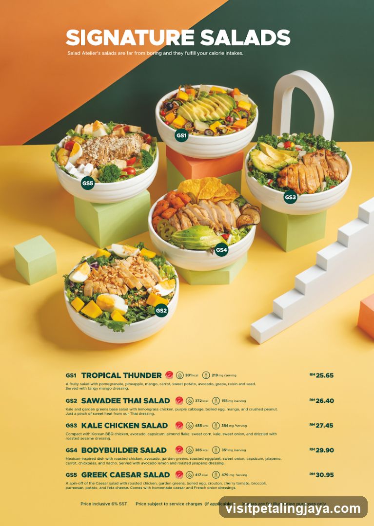 Signature Salads Menu