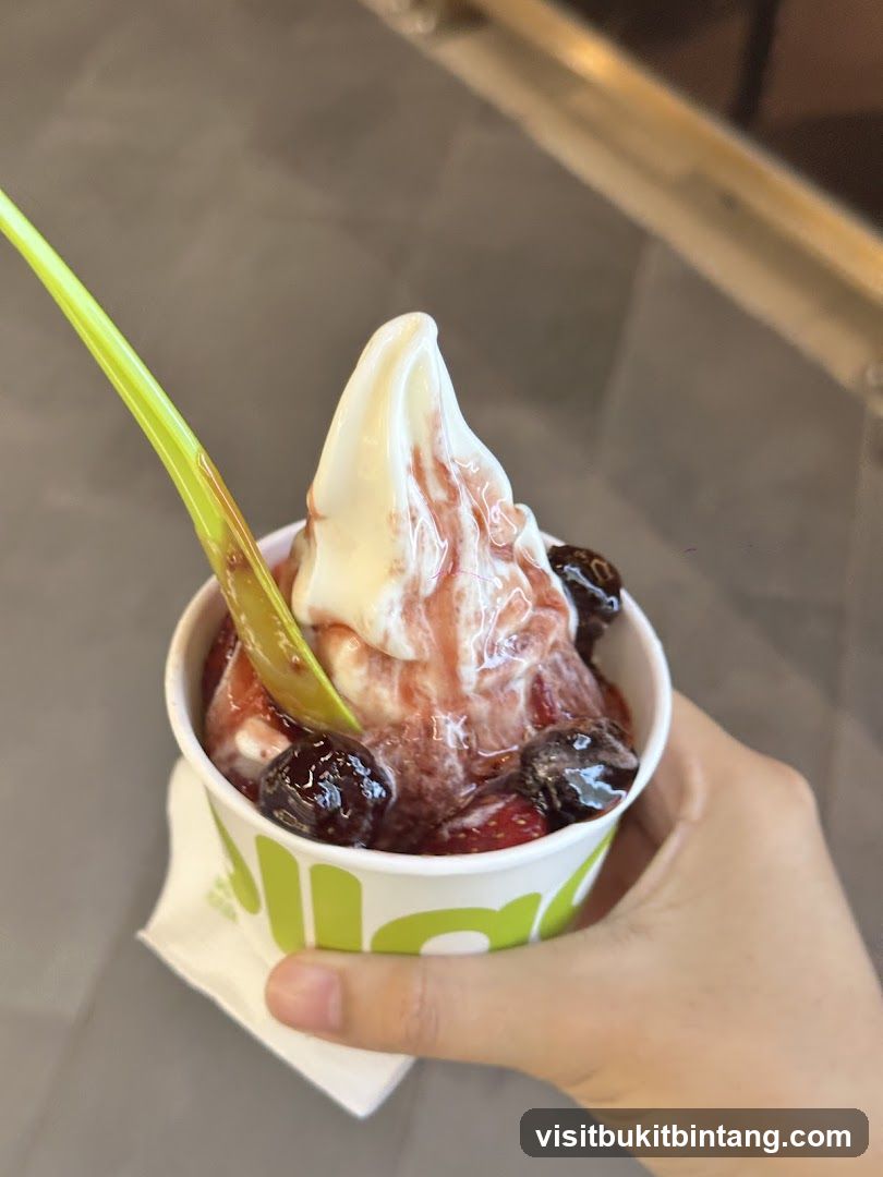 Frozen Yogurt with Berries