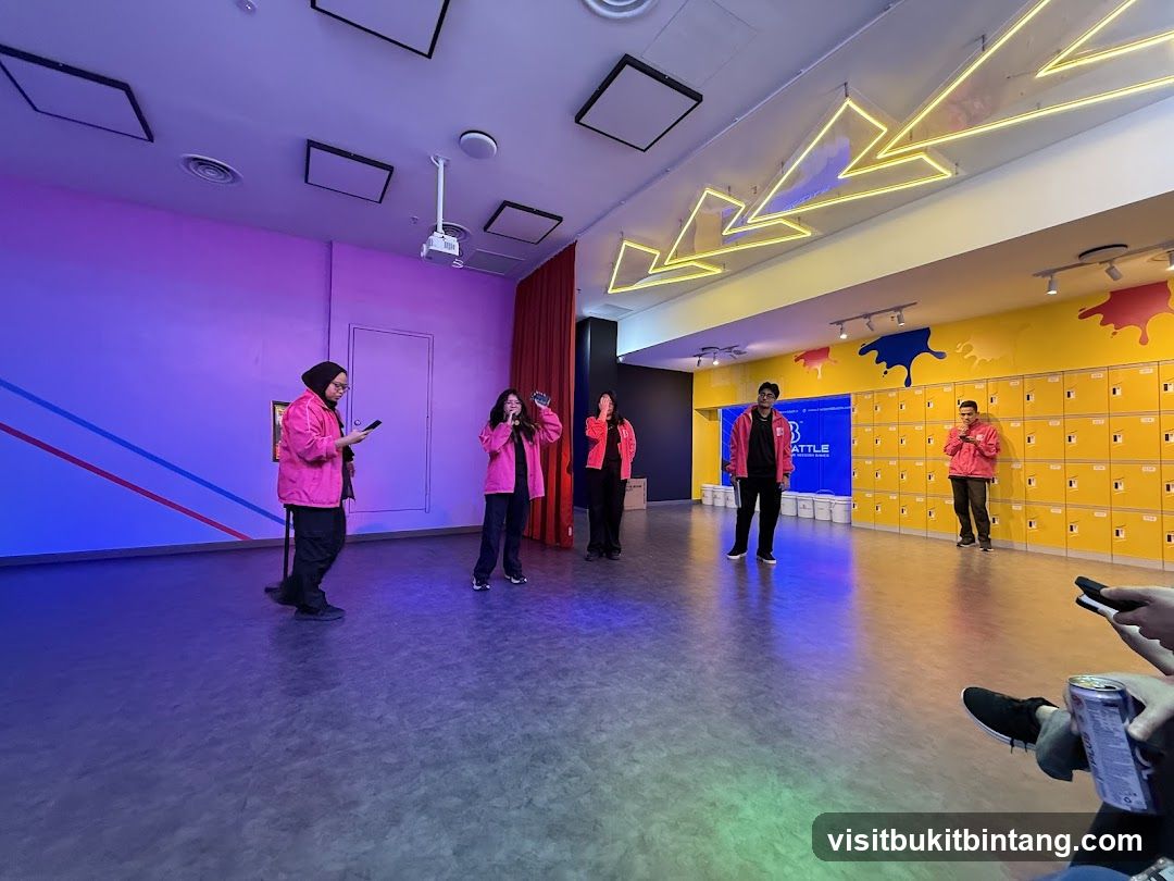 People in a brightly lit room